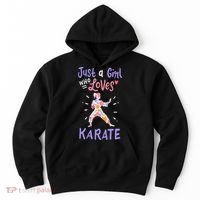 Karate Just A Girl Who Loves Karate Gift Hoodie thumb 0