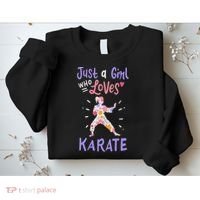 Karate Just A Girl Who Loves Karate Gift Sweatshirt thumb 2