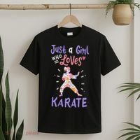 Karate Just A Girl Who Loves Karate Gift T-Shirt thumb 2