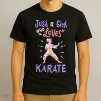 Karate Just A Girl Who Loves Karate Gift T-Shirt thumb 3