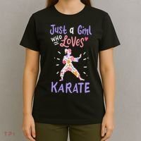 Karate Just A Girl Who Loves Karate Gift T-Shirt thumb 4