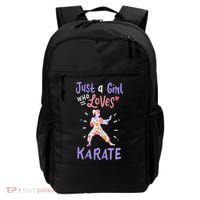 Karate Just A Girl Who Loves Karate Gift Backpack thumb 0
