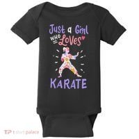 Karate Just A Girl Who Loves Karate Gift Baby Bodysuit thumb 0