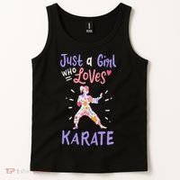 Karate Just A Girl Who Loves Karate Gift Tank Top thumb 2
