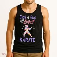 Karate Just A Girl Who Loves Karate Gift Tank Top thumb 3