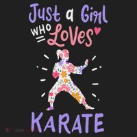 Karate Just A Girl Who Loves Karate Gift Golf Towel thumb 3