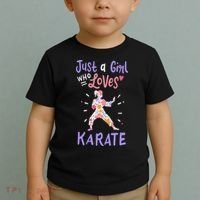 Karate Just A Girl Who Loves Karate Gift Toddler T-Shirt thumb 2