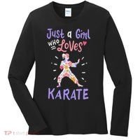Karate Just A Girl Who Loves Karate Gift Women's Long Sleeve Shirt thumb 0