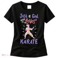 Karate Just A Girl Who Loves Karate Gift Women's T-Shirt thumb 0