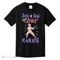 Karate Just A Girl Who Loves Karate Gift Kids T-Shirt thumb 0