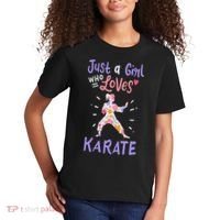 Karate Just A Girl Who Loves Karate Gift Kids T-Shirt thumb 2