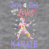 Karate Just A Girl Who Loves Karate Gift Women's Racerback Cropped Tank thumb 2