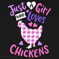 Just A Girl Who Loves Chickens Chicken Hen Love Cute Women's Hoodie thumb 2