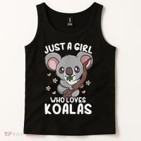 Koala Just A Girl Who Loves Koalas Tank Top thumb 2