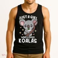 Koala Just A Girl Who Loves Koalas Tank Top thumb 3