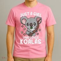 Koala Just A Girl Who Loves Koalas T-Shirt thumb 3