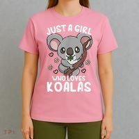 Koala Just A Girl Who Loves Koalas T-Shirt thumb 4