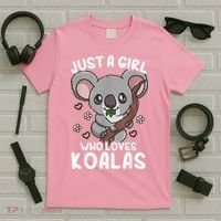 Koala Just A Girl Who Loves Koalas T-Shirt thumb 5