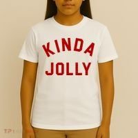 Kinda Jolly Funny Christmas Holiday T-Shirt thumb 4