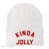 Kinda Jolly Funny Christmas Holiday Beanie thumb 0