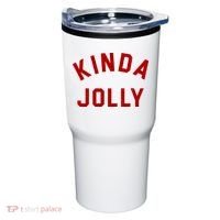 Kinda Jolly Funny Christmas Holiday Tumbler thumb 0
