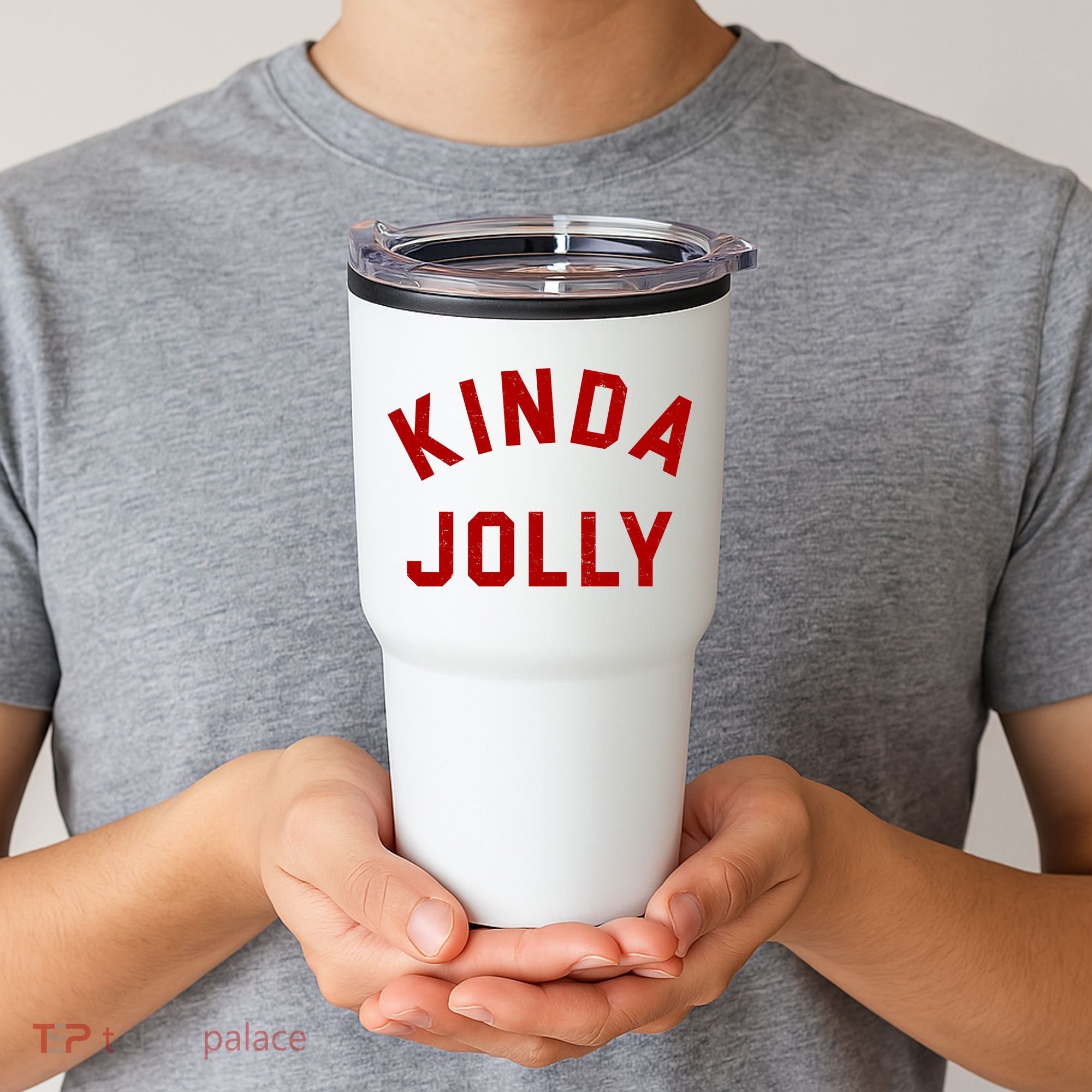 Kinda Jolly Funny Christmas Holiday Tumbler