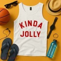 Kinda Jolly Funny Christmas Holiday Tank Top thumb 4