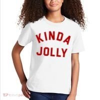 Kinda Jolly Funny Christmas Holiday Kids T-Shirt thumb 2