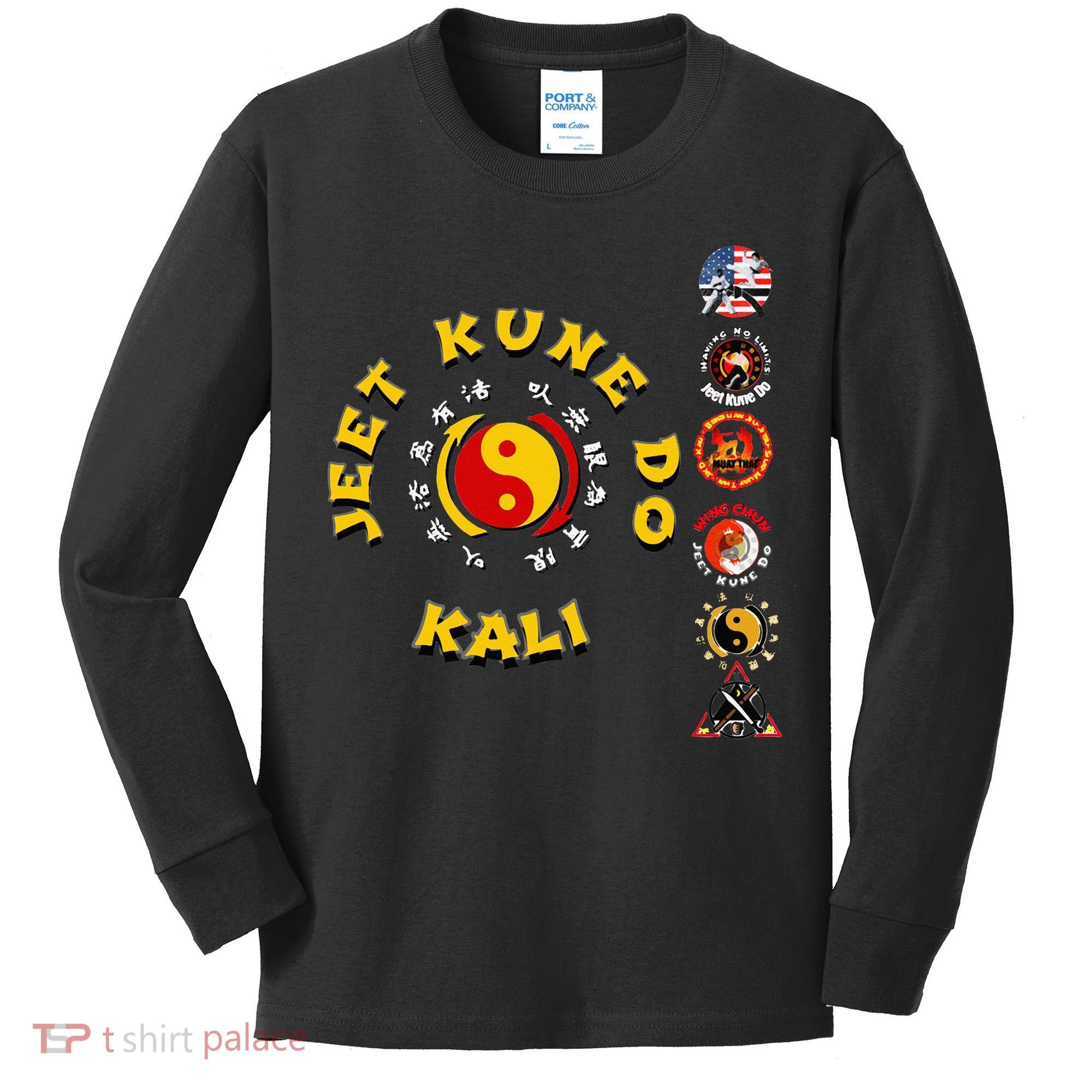 Karate JKD Jeet Kune Do Kali MMA Boxing MuayThai Kids Long Sleeve Shirt