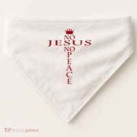 Know Jesus Know Peace Religious Christ Christian USA-Made Doggie Bandana thumb 0