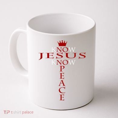 Know Jesus Know Peace Religious Christ Christian Coffee Mug