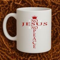 Know Jesus Know Peace Religious Christ Christian Coffee Mug thumb 2