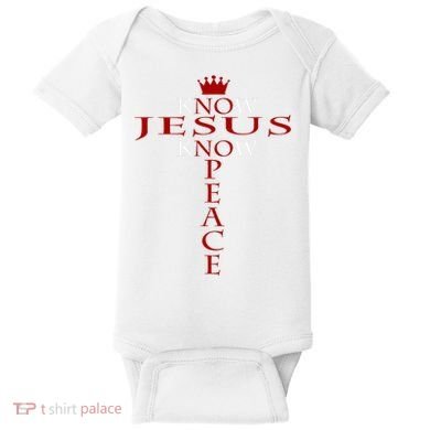 Know Jesus Know Peace Religious Christ Christian Baby Bodysuit