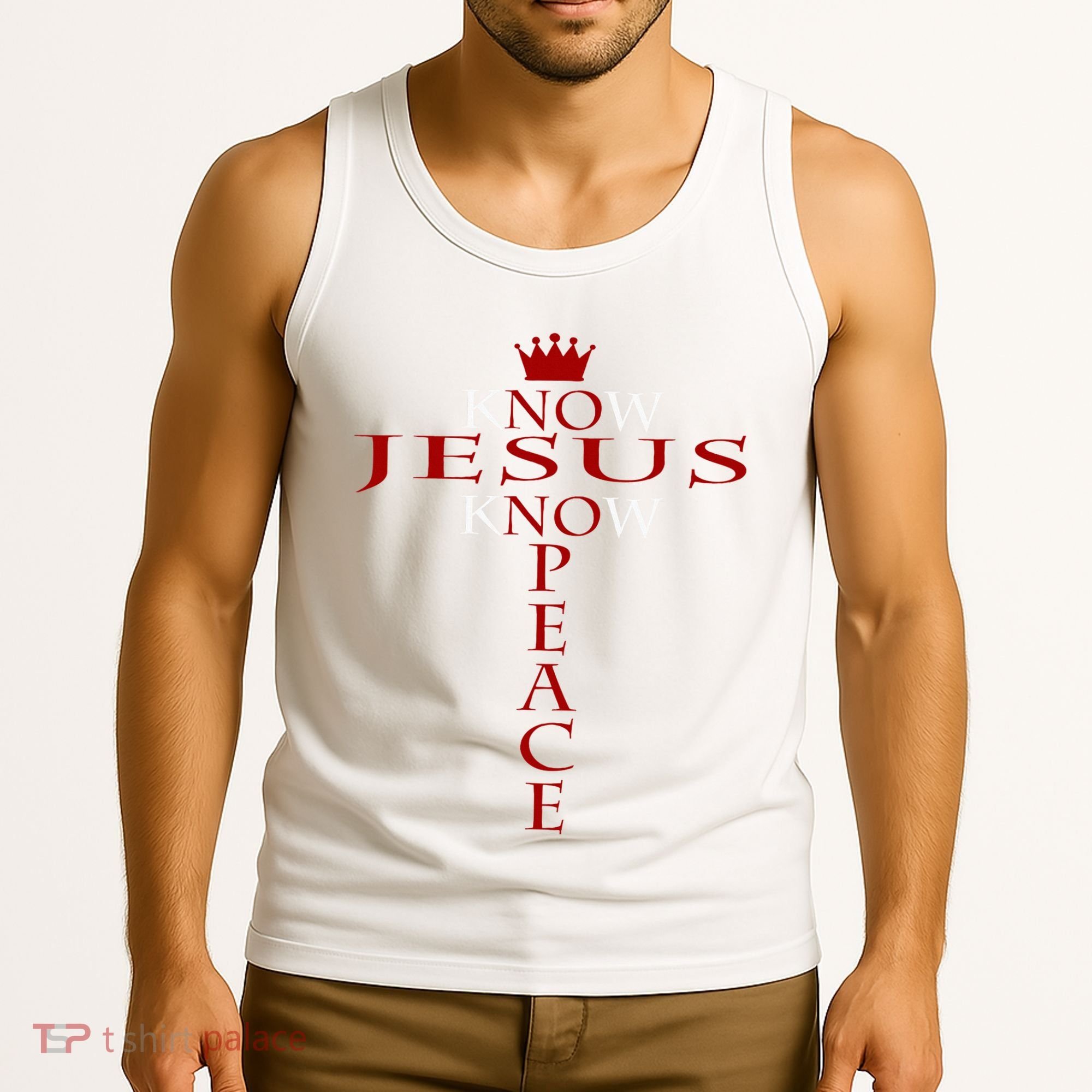 Know Jesus Know Peace Religious Christ Christian Tank Top