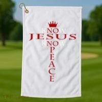 Know Jesus Know Peace Religious Christ Christian Golf Towel thumb 1