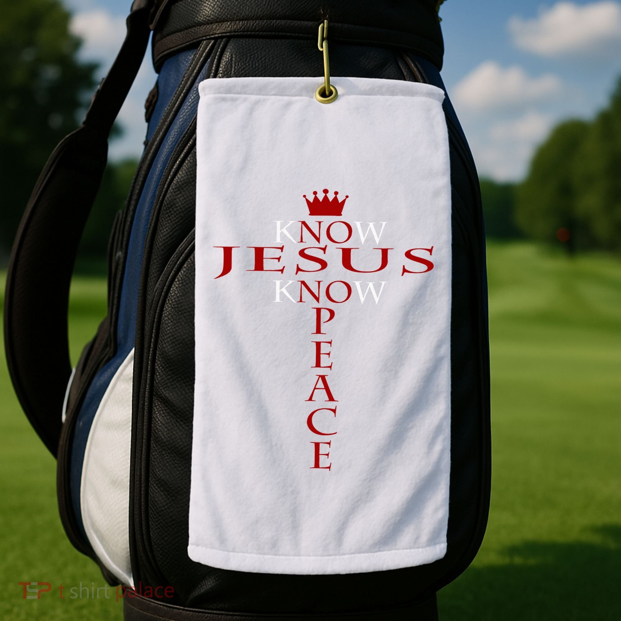Know Jesus Know Peace Religious Christ Christian Golf Towel