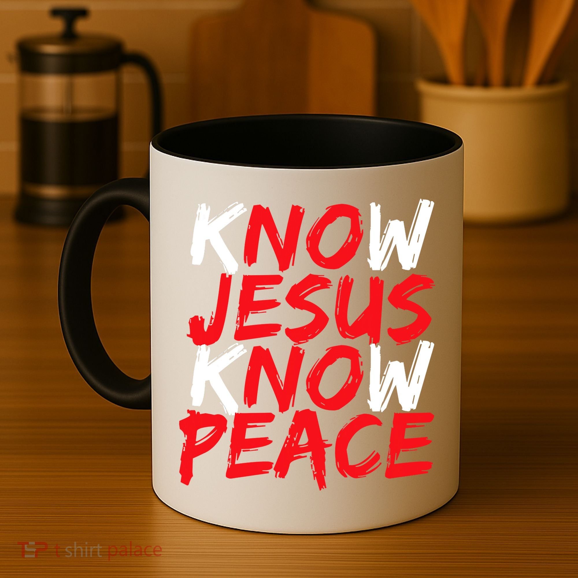 Know Jesus Know Peace No Jesus No Peace Faith God Coffee Mug