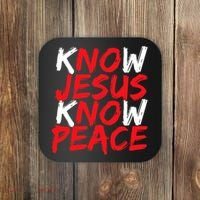 Know Jesus Know Peace No Jesus No Peace Faith God Coaster thumb 0