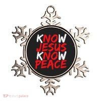 Know Jesus Know Peace No Jesus No Peace Faith God Ornament thumb 0