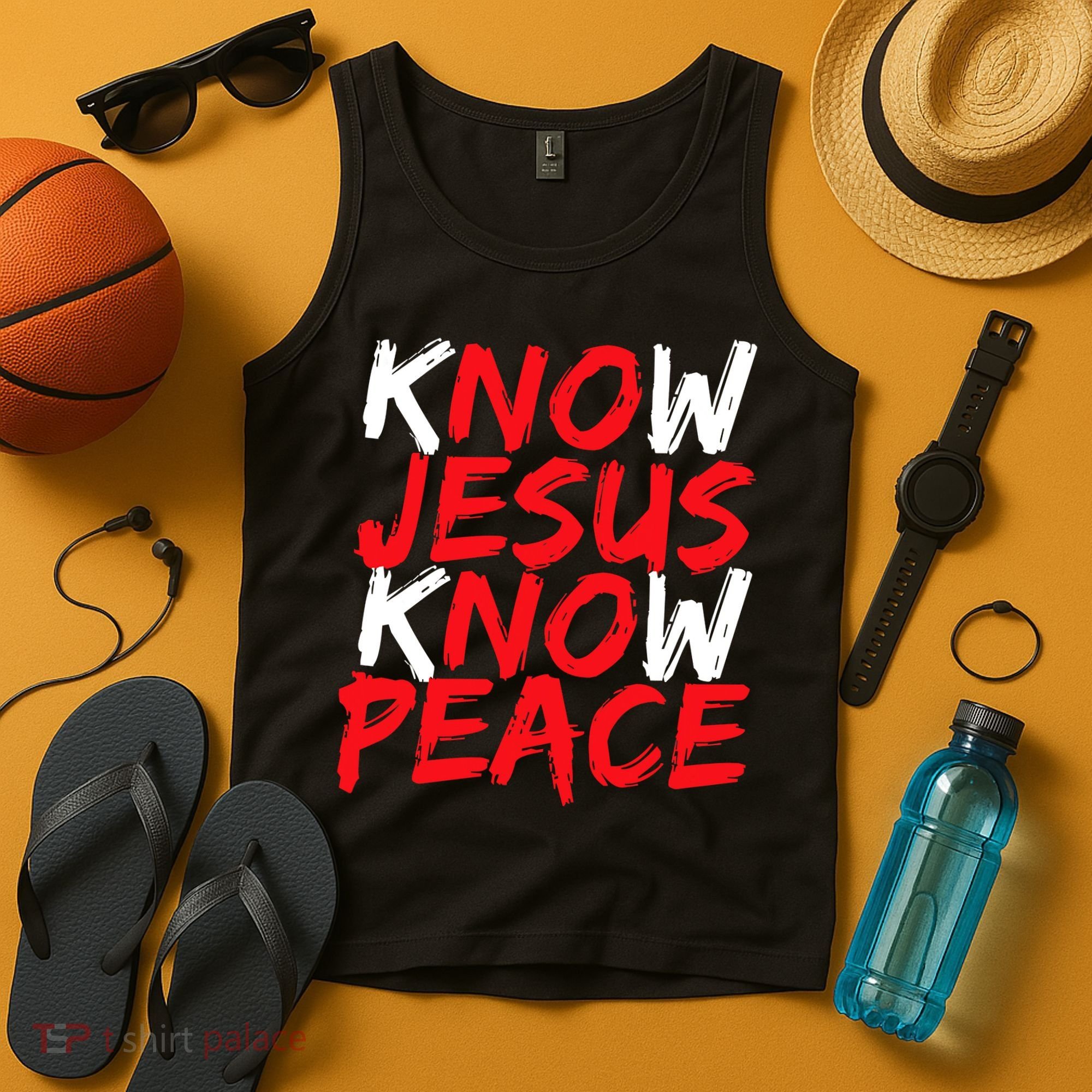 Know Jesus Know Peace No Jesus No Peace Faith God Tank Top