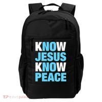 Know Jesus Know Peace No Jesus No Peace Faith God Backpack thumb 0