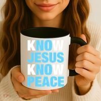 Know Jesus Know Peace No Jesus No Peace Faith God Coffee Mug thumb 3