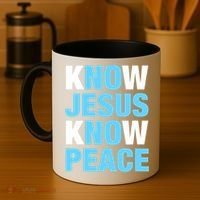 Know Jesus Know Peace No Jesus No Peace Faith God Coffee Mug thumb 4