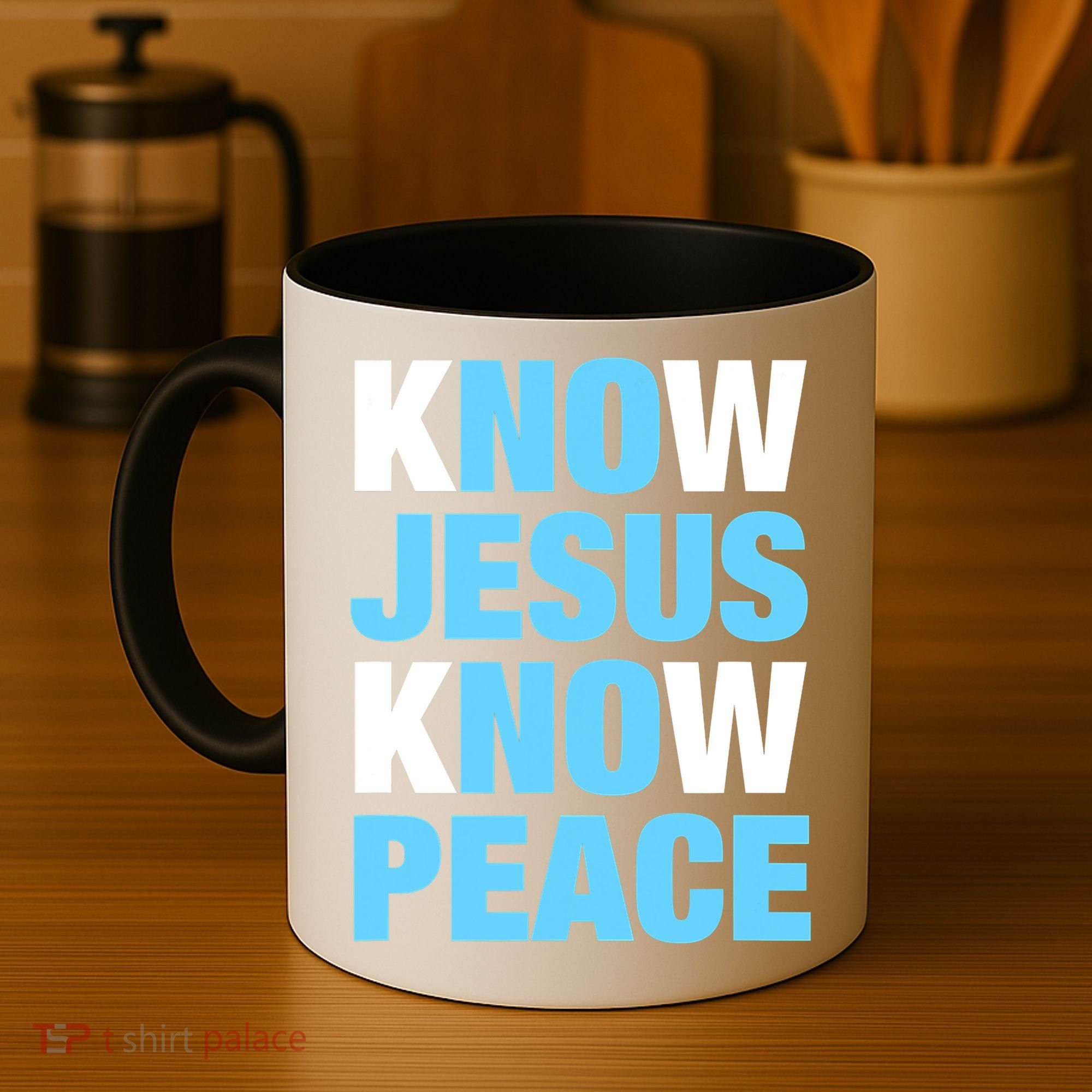 Know Jesus Know Peace No Jesus No Peace Faith God Coffee Mug