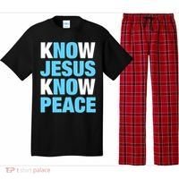 Know Jesus Know Peace No Jesus No Peace Faith God Pajama Set thumb 0