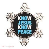Know Jesus Know Peace No Jesus No Peace Faith God Ornament thumb 0