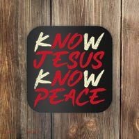 Know Jesus Know Peace No Jesus No Peace Faith God Coaster thumb 0