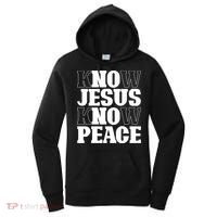 Know Jesus Know Peace Religion God Church Christian Gifts Women's Hoodie thumb 0