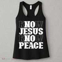Know Jesus Know Peace Religion God Church Christian Gifts Women's Tank Top thumb 3