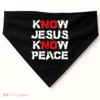 Know Jesus Know Peace USA-Made Doggie Bandana thumb 0